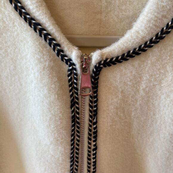 Lalavon Fuzzy Full Zip Jacket Cream White Womens Size Large - Picture 8 of 8